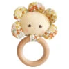 FLOWER BABY TEETHER RATTLE IN SWEET MARIGOLD -Toy Discount Store alimrose flower baby teether rattle in sweet marig