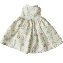LARGE DOLL DRESS FLORAL MEDALLION