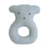 LINEN BEAR RING RATTLE GREY -Toy Discount Store alimrose linen bear ring rattle grey