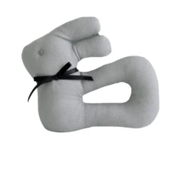 MY FIRST BUNNY RATTLE - GREY LINEN