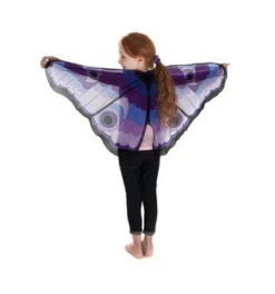 DREAMY DRESS UP PURPLE BUTTERFLY WINGS WITH GLITTER