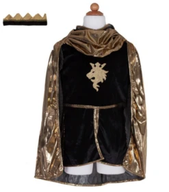 Great Pretenders GOLD KNIGHT TUNIC WITH CAPE & CROWN