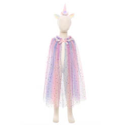 Great Pretenders RAINBOW UNICORN CAPE WITH HEADBAND