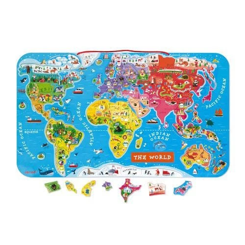 Janod MAGNETIC WORLD MAP PUZZLE 3 Janod MAGNETIC WORLD MAP PUZZLE