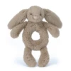 JELLYCAT BASHFUL BEIGE BUNNY RING RATTLE -Toy Discount Store jellycat bashful beige bunny ring rattle