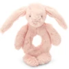 JELLYCAT BASHFUL BLUSH BUNNY RING RATTLE -Toy Discount Store jellycat bashful blush bunny ring rattle