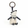 JELLYCAT LITTLE RAMBLER BADGER RATTLE -Toy Discount Store jellycat little rambler badger rattle