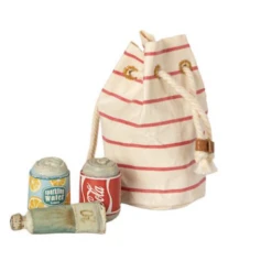 Maileg BEACH MICE, SURFER LITTLE SISTER -Toy Discount Store maileg bag w beach essentials