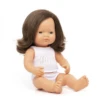 Miniland BABY DOLL CAUCASIAN BRUNETTE GIRL 15" -Toy Discount Store miniland baby doll caucasian brunette girl 15