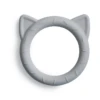 Mushie CAT TEETHER - STONE -Toy Discount Store mushie cat teether stone