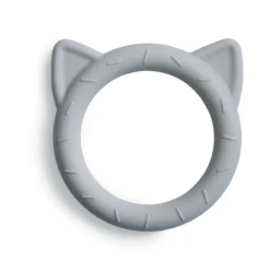 Mushie CAT TEETHER - STONE