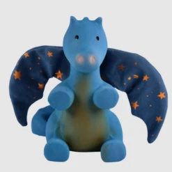 Tikiri MIDNIGHT DRAGON ORGANIC RUBBER RATTLE TOY WITH CRINKLE WINGS